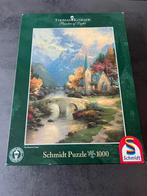 Schmidt puzzel 1000 stukjes Kinkade Kerkje in de bergen, Ophalen of Verzenden, 500 t/m 1500 stukjes, Zo goed als nieuw