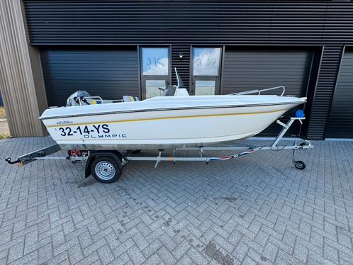 In prijs verlaagd: Zeer nette 40pk consoleboot met trailer, Watersport en Boten, Vis- en Consoleboten, Zo goed als nieuw, 30 tot 50 pk