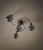 Art deco plafondlamp chroom 4-lichts incl smart led lamp, Ophalen, Zo goed als nieuw