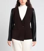 Joseph Ribkoff prachtig bruin/zwarte chique jas mt 38/40, Maat 38/40 (M), Overige kleuren, ., Joseph Ribkoff