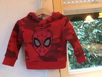 Disney Spiderman Hoodie rood opdruk maat 92 beschikbaar voor biedingen