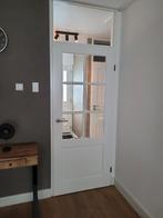 Mooie binnendeur 83x200.5 met glas opdekdeur, Ophalen, Binnendeur, 200 tot 215 cm, Glas
