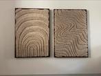 Mooie stoffen wanddecoratie / 2 grote wandpanelen, Antiek en Kunst, Kunst | Schilderijen | Abstract, Ophalen of Verzenden
