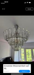 Unieke Kroonluchter van Melkflessen, Huis en Inrichting, Ophalen, Gebruikt, Glas, 50 tot 75 cm