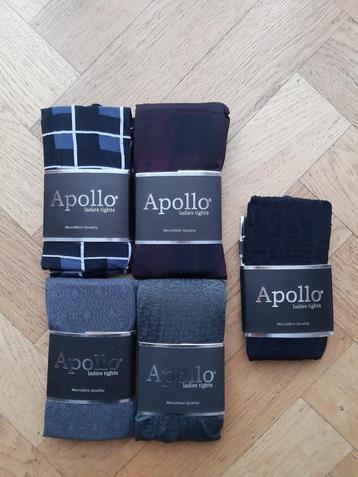 Apollo pantys zwart grijs en geruit xxl 50, 60 en 80d beschikbaar voor biedingen