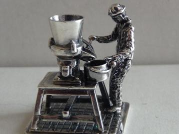Miniatuur zilverL5 koffiebrander zilveren miniaturen beschikbaar voor biedingen