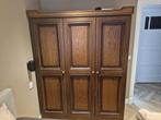 Houten kledingkast, Huis en Inrichting, Kasten | Kledingkasten, Ophalen, Gebruikt, 100 tot 150 cm, Met hangruimte