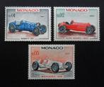 Monaco - auto - raceauto's - 3 zegels oldtimers jaren '30, Postzegels en Munten, Auto's, Ophalen