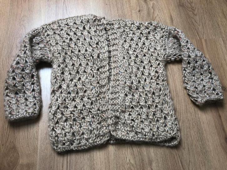 Ala Kiro by kim beige goud handgemaakt wollig openvallend, Kleding | Dames, Truien en Vesten, Nieuw, Maat 42/44 (L), Beige, Ophalen of Verzenden