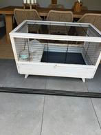 Wit houten konijnen hok-  beeztees konijnenhok, Ophalen, Gebruikt, 90 cm of meer, Konijn