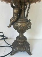 Bronzen Tafellamp met Bloemmotief, Ophalen