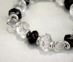 Exclusieve armband , facet geslepen kralen van kristal., Met kristal, Overige materialen, Verzenden, Zwart