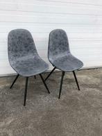 4 stuks kuipstoelen blauw, Huis en Inrichting, Stoelen, Ophalen, Blauw, Zo goed als nieuw, Metaal