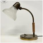 Messing Siemens lamp met glazen kap, jaren ’30 / Bauhaus, Antiek en Kunst, Ophalen of Verzenden