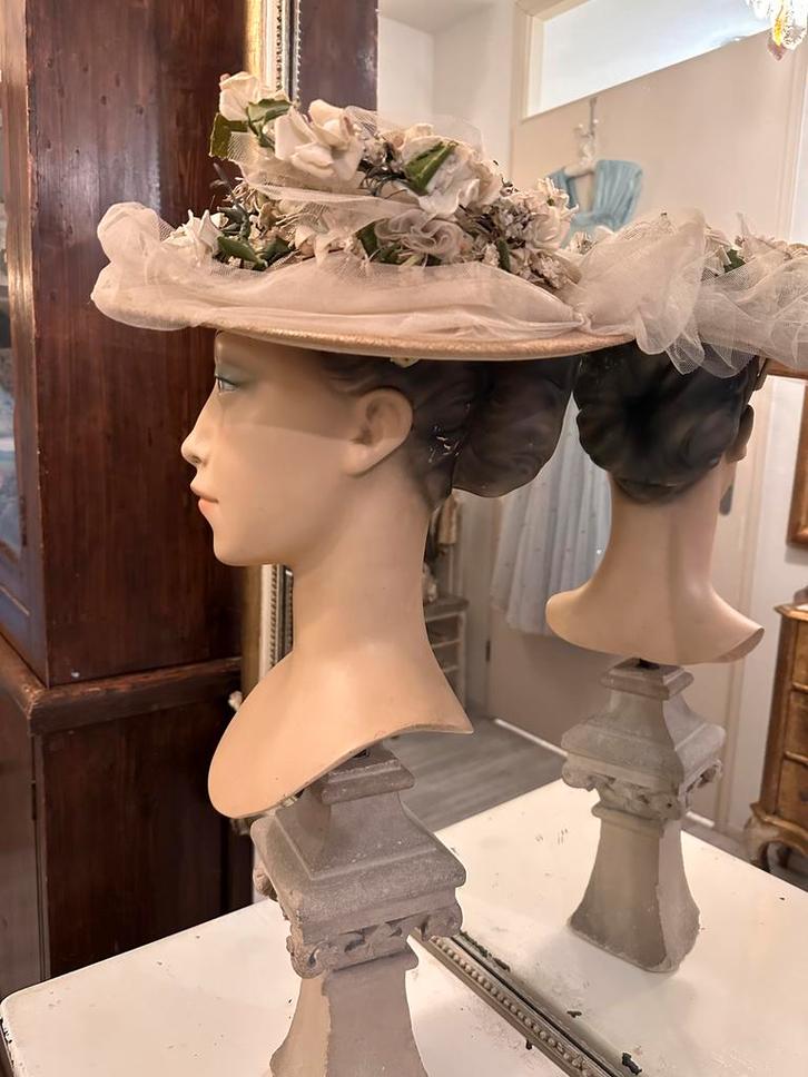 Prachtig oud mannequin hoofd, oosterse uitstraling, Antiek en Kunst, Curiosa en Brocante, Ophalen of Verzenden