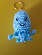 Gehaakte licht blauwe octopus sleutelhanger, Ophalen of Verzenden, Nieuw