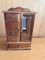 Vintage Sieradenkastje met Lades en Deur, Sieraden, Tassen en Uiterlijk, Antieke sieraden, Ophalen, Overige materialen, Overige typen