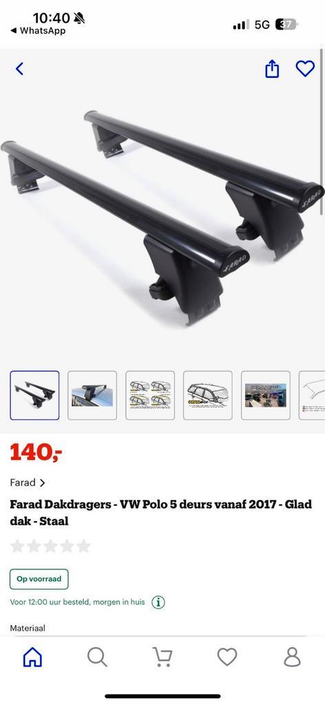 Menabo dakkoffer met dragers, Auto diversen, Dakkoffers, Gebruikt, Ophalen of Verzenden