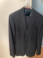 Prachtige zwarte met grijze strepen heren kostuum . Maat 48, Kleding | Heren, Maat 48/50 (M), LIV, Zwart, Ophalen of Verzenden