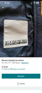 Napapijri jas donkerblauw, Kleding | Dames, Jassen | Winter, Maat 38/40 (M), Blauw, Ophalen of Verzenden, Zo goed als nieuw