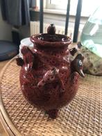 Unieke handgemaakte keramieken vaas – rood glazuur, Aardewerk of Porselein, Nieuw, Ophalen of Verzenden, Minder dan 50 cm