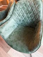 Groene leren eetkamerstoelen, Huis en Inrichting, Stoelen, Ophalen, Gebruikt, Overige kleuren