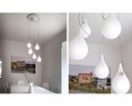 Next Drop plafondlamp met 5 druppels, Ophalen, Gebruikt, Metaal of Aluminium
