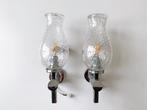 Vintage set lampen handgeblazen wandlampen lamp design Keuco, Gebruikt, Ophalen of Verzenden, Glas, Nvt