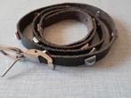 riem zwart leer met stalen noppen / studs , lengte 98 cm , b, Kleding | Dames, 90 tot 100 cm, Tailleriem, Ophalen of Verzenden