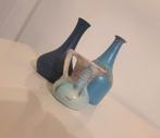 Retro vaasjes keramiek blauw, Verzamelen, Retro, Ophalen of Verzenden, Huis en Inrichting