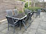 Tuinset Bois le Duc met 8 stoelen, Tuin en Terras, Tuinsets en Loungesets, Ophalen, Gebruikt, Aluminium, 8 zitplaatsen