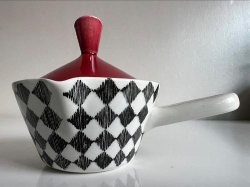 Vintage Rörstrand Red Top Sauskom + Deksel Marianne Westman, Antiek en Kunst, Antiek | Servies los, Ophalen of Verzenden