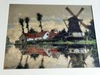 Pasteltekening landschap pastel gesigneerd Ger van Vliet, Antiek en Kunst, Ophalen