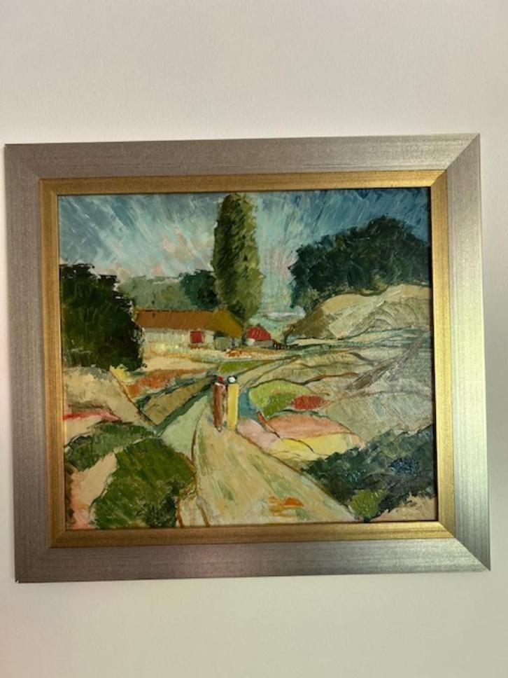 Prachtig schilderij: Landschap van Dirk Oudes, Antiek en Kunst, Kunst | Schilderijen | Klassiek, Ophalen