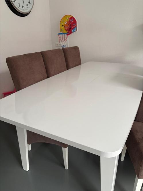 Eettafel met stoelen 6 stuks, Huis en Inrichting, Tafels | Eettafels, Zo goed als nieuw, 50 tot 100 cm, 200 cm of meer, Vijf personen of meer
