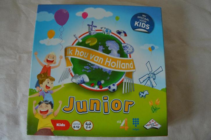 Spel: Ik hou van Holland Junior, Hobby en Vrije tijd, Gezelschapsspellen | Bordspellen, Zo goed als nieuw, Een of twee spelers
