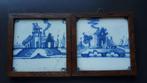 Delfts blauwe tegeltjes 2 stuks samen 7€, Antiek en Kunst, Ophalen of Verzenden
