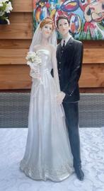 XXL bruidspaar 38 cm hoog blikvanger voor ieder trouwfeest, Ophalen of Verzenden, Zo goed als nieuw, Mens
