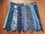 rokje blauw stropdassen handgemaakt maat 36-38, Ophalen, Blauw, Zo goed als nieuw, Maat 36 (S)