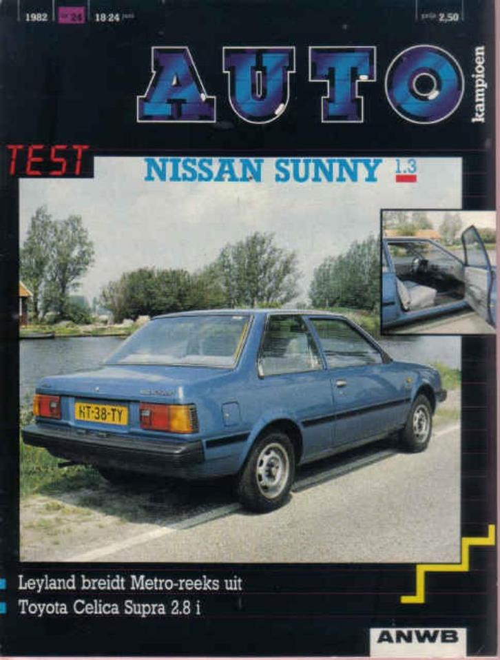 Autokampioen 24 1982 : Toyota Supra - Nissan Sunny 1.3 GL, Boeken, Auto's | Folders en Tijdschriften, Gelezen, Algemeen, Ophalen of Verzenden