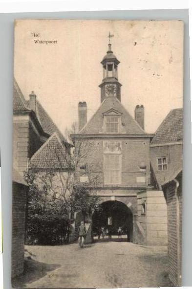 Tiel Waterpoort kleinrondst BAAMBRUGGE 1906, Verzamelen, Ansichtkaarten | Nederland, Gelopen, Gelderland, Voor 1920, Verzenden