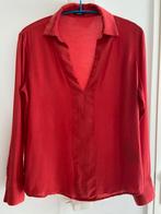 Rode V-hals blouse van Denham maat S, Denham, Ophalen of Verzenden, Zo goed als nieuw, Maat 36 (S)