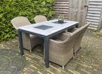 Tuinset - Tafel en 4 Stoelen, Tuin en Terras, Tuinsets en Loungesets, Ophalen, 4 zitplaatsen, Gebruikt, Eettafel