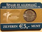 Herdenkingsmunt 5 Euro Van Gogh, Koningin Beatrix, Zilver, Euro's, Ophalen of Verzenden