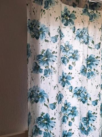 Gordijnen  met bloemenprint 4stuks  beschikbaar voor biedingen