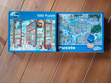 Twee Legpuzzels - Disney & Granx - 1000 stukjes beschikbaar voor biedingen