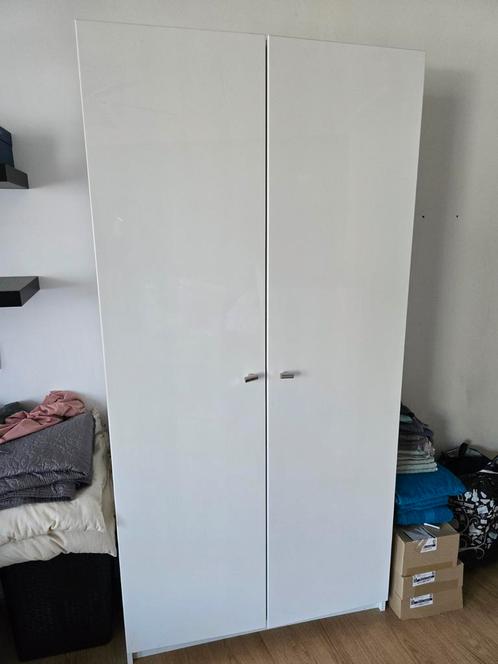TEAB: IKEA PAX kledingkast 1.00x38cmx2.00m/hoogglans deuren, Huis en Inrichting, Kasten | Kledingkasten, Gebruikt, 200 cm of meer