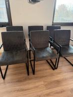 6 x eetkamerstoelen industrieel, Huis en Inrichting, Stoelen, Ophalen, Zo goed als nieuw, Grijs