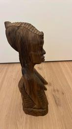 Houten Beeld Afrikaanse Vrouw, Antiek en Kunst, Kunst | Beelden en Houtsnijwerken, Ophalen of Verzenden