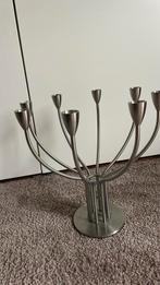 Kandelaar rvs, Huis en Inrichting, Woonaccessoires | Kandelaars en Kaarsen, Ophalen of Verzenden, Zo goed als nieuw, Metaal, Minder dan 25 cm